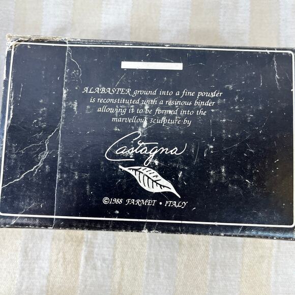 Vintage Castagna Alabaster Resin Baby Jesus 1988 Italy Nativity Christmas W/ Box - Picture 3 of 10